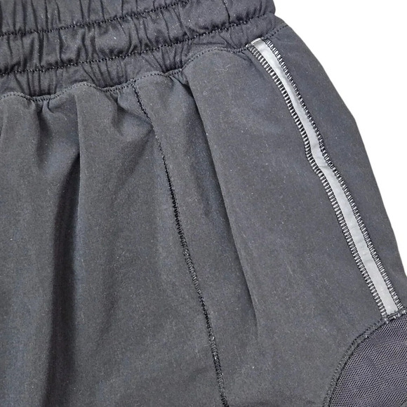 Lululemon Shorts Black Size 4 Mesh On Side Back Zip Pocket Hidden Inside Pocket - Picture 3 of 8